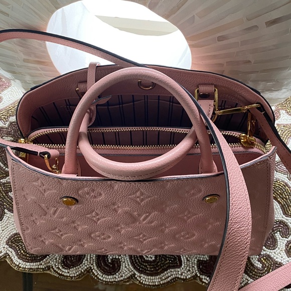 TRADING❤️Louis Vuitton Montaigne BB Rose pink leather crossbody - Picture 4 of 15